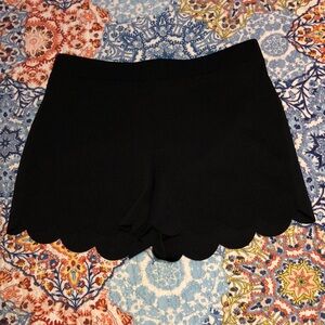 EXPRESS black scalloped shorts